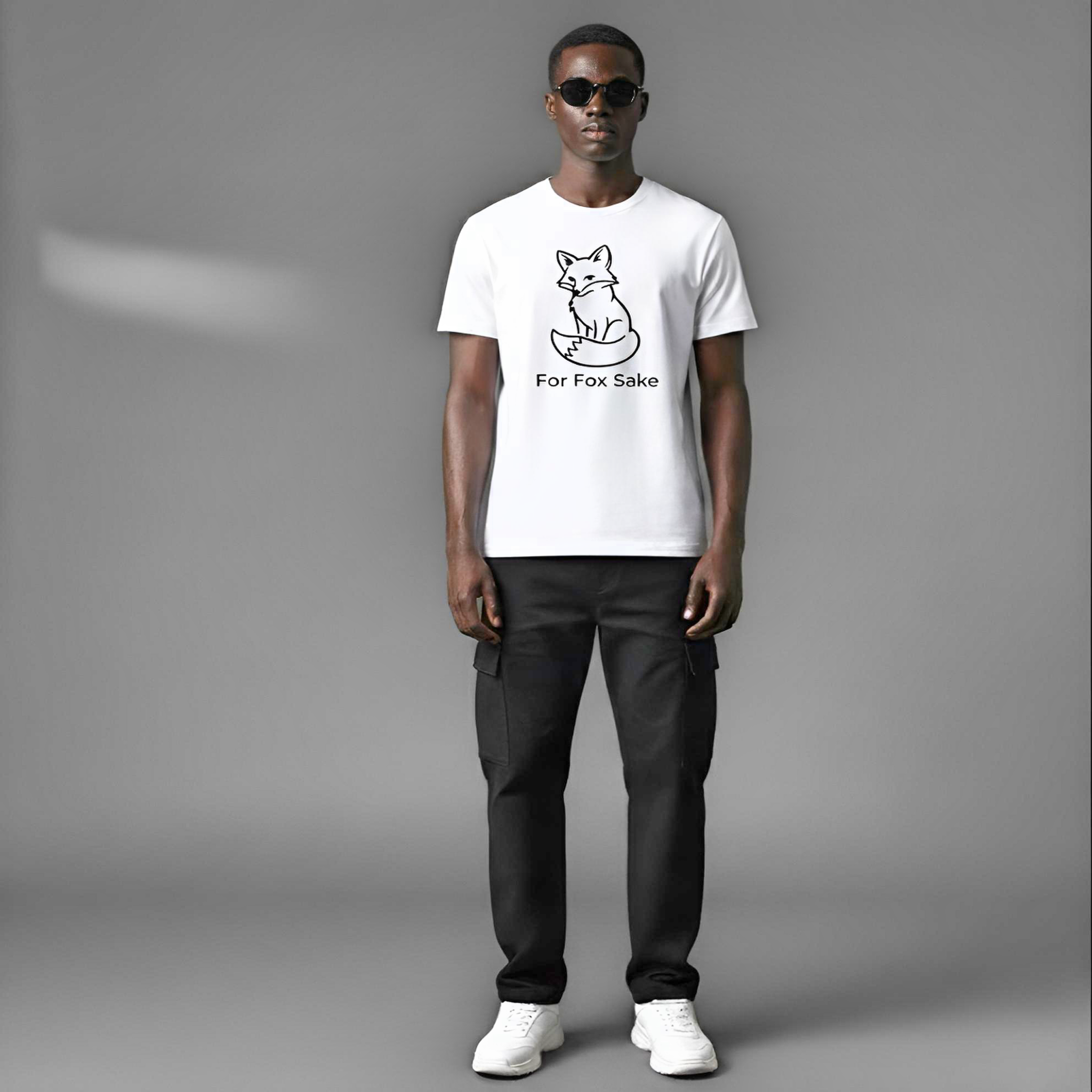 For Fox Sake T-Shirt | Minimalist Fox Graphic Tee | Unisex Nature Apparel | BELNIVON