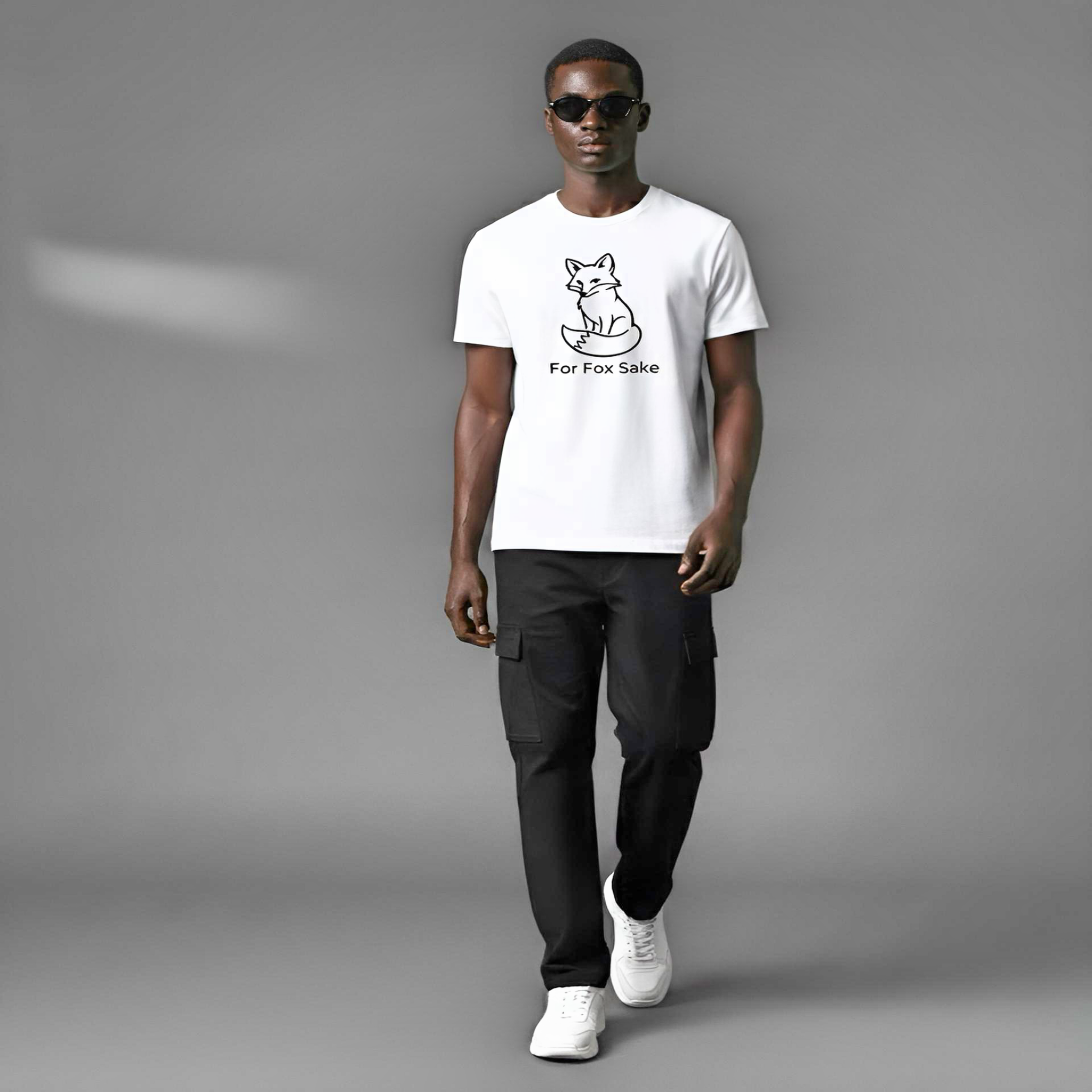 For Fox Sake T-Shirt | Minimalist Fox Graphic Tee | Unisex Nature Apparel | BELNIVON