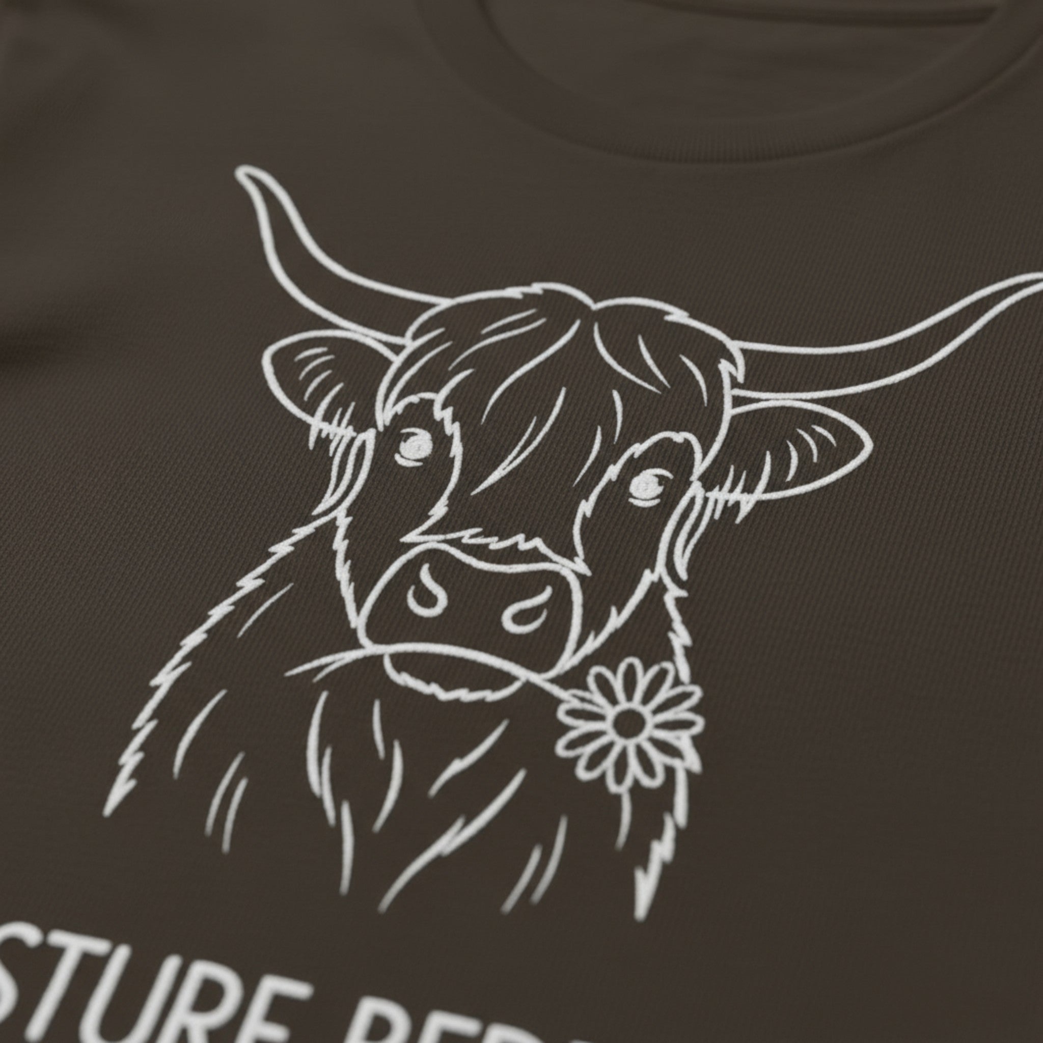 Pasture Bedtime T-Shirt | Minimalist Cow Graphic Tee | UK | BELNIVON