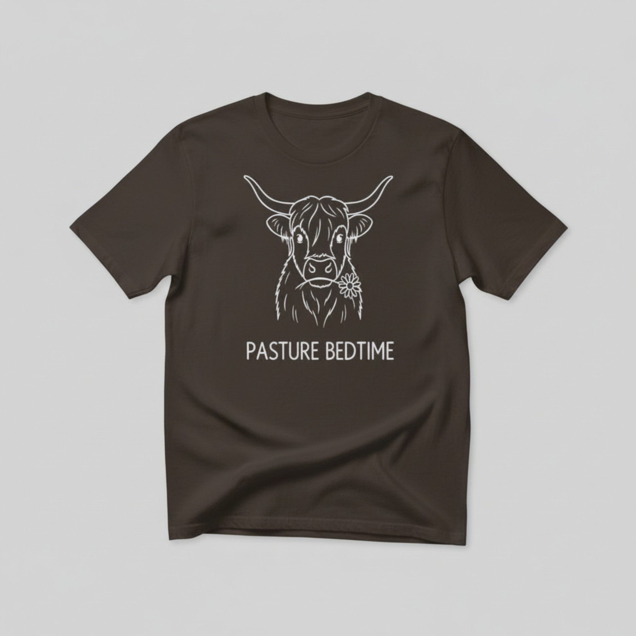 Pasture Bedtime T-Shirt | Minimalist Cow Graphic Tee | UK | BELNIVON