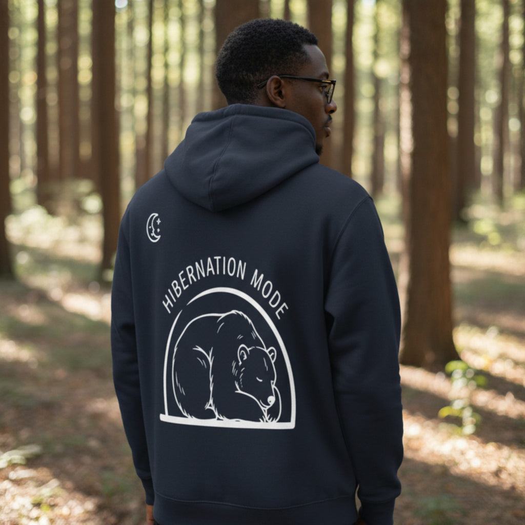 Hibernation Mode Hoodie | Minimalist Bear Hoodie | Cosy Unisex Hoodie | BELNIVON
